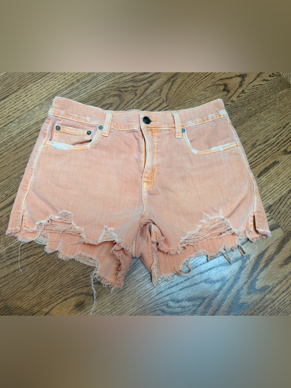 Aerie Women's Orange Daydream Denim Shorts